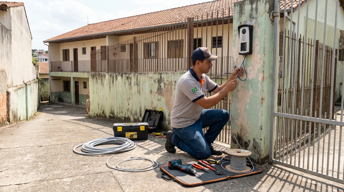 Instalação de porteiro eletrônico em Montes Claros‑MG